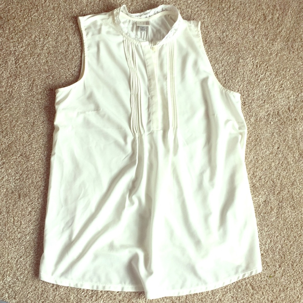 Silky white sleeveless top